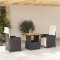 vidaXL Set mobilier de grădină cu perne, 3 piese, negru, poliratan 3277315