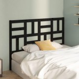 VidaXL Tăblie de pat, negru, 126x4x104 cm, lemn masiv de pin 818184