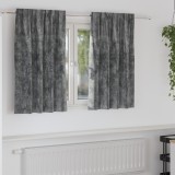 vidaXL Cortine din catifea 2 piese cu ochiuri gri 140 x 140 cm