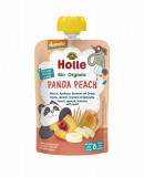 Panda Peach - Piure BIO de piersici, caise si banane, cu fulgi de grau spelta 100g, Holle