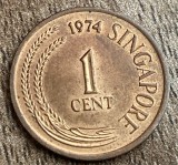 C50 - Moneda foarte veche - Singapore - 1 cent - 1974