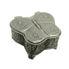 Caseta bijuterii din antimoniu - Papillon