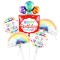Set aranjament baloane Happy Birthday, set 5 piese, folie aluminiu, multicolore