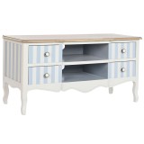 Mobilă TV DKD Home Decor Alb Albastru celest (120 x 48 x 60 cm)