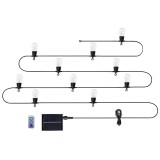 Ghirlanda solara de gradina 6,5 m cu 10 LED, telecomanda si 8 moduri