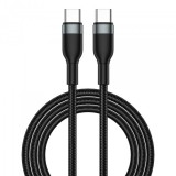 Cablu Date si Incarcare USB-C - USB-C WiWu Wi-C017, 100W, 1.2m, Negru, Universal