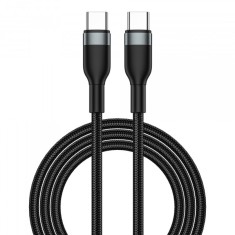 Cablu Date si Incarcare USB-C - USB-C WiWu Wi-C017, 100W, 1.2m, Negru