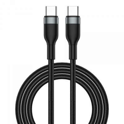 Cablu Date si Incarcare USB-C - USB-C WiWu Wi-C017, 100W, 1.2m, Negru foto