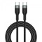 Cablu Date si Incarcare USB-C - USB-C WiWu Wi-C017, 100W, 1.2m, Negru