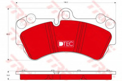 Set placute frana,frana disc VW TOUAREG (7LA, 7L6, 7L7) (2002 - 2010) TRW GDB1547DTE foto