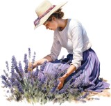 Cumpara ieftin Sticker decorativ, Lavanda, Mov, 63 cm, 1339STK