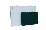 Tabla magnetica cu 2 fete,rama aluminiu,alb-verde,48x33cm