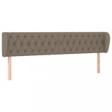 Cumpara ieftin Tablie de pat cu aripioare gri taupe 183x23x78/88 cm textil
