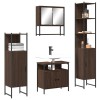 VidaXL Set mobilier de baie, 4 piese, stejar maro, lemn prelucrat 3214709