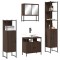 vidaXL Set mobilier de baie, 4 piese, stejar maro, lemn prelucrat 3214709