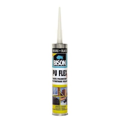 Adeziv etansant Bison PU Flex, negru, 300 ml foto