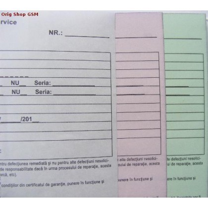 Autocopiative A5 Proces Verbal de primire in service