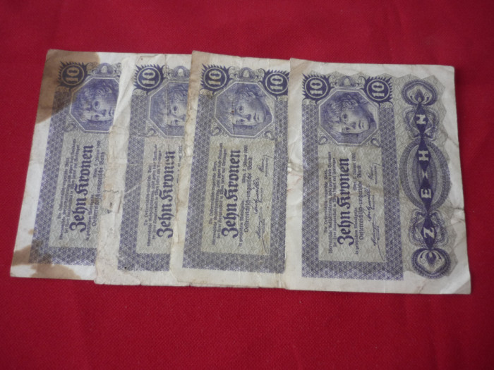 10 KRONEN 1922 (LOT 4 BUC.)