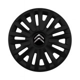 Set 4 capace roti potrivite jantelor de 15 inch (R15) compatibile CITROEN, Model - 313 Black