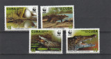 Cuba 2003-WWF,Fauna,Reptile,Crocodili,serie 4 val.dantelate,MNH,Mi.4553-4556