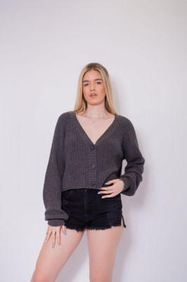 Cardigan cu nasturi model scurt Pull&amp;amp;Bear foto