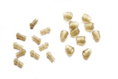 Conector Falcon Quick Change Beads, Marime S, 10 Buc/Plic, Maro Transparent foto