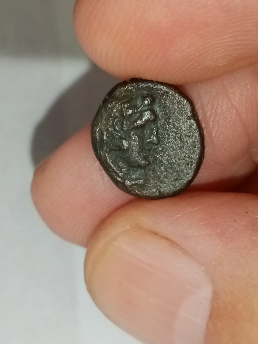 Moneda autentică Grecia, Alexandru Macedonia, 330 IEN, bronz 13mm