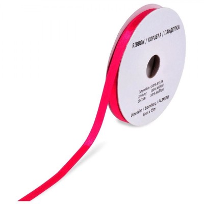 Bandă Satinată, Model Fucsia, Dimensiuni 10m x 0.6cm, Material Nailon foto