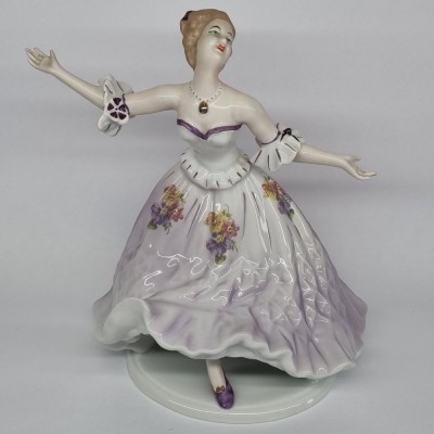 Balerina portelan romanesc, veche, vintage - Varianta mare foto