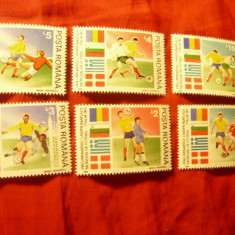 Serie Romania 1990 - Preliminariile CM Fotbal Italia , 6 valori