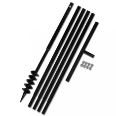 Burghiu de sol cu m&acirc;ner 80 mm cu tub prelungitor 5 m, oțel 270539