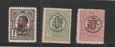 ROMANIA 1919 LP 71 I CAROL I SUPRATIPAR P.T.T.F.F. NESTAMPILATE FARA GUMA foto