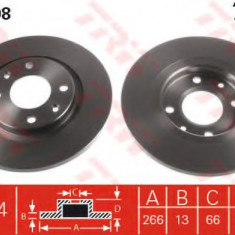 Disc frana CITROEN C2 ENTERPRISE (2009 - 2016) TRW DF2808