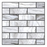 10 x placi tapet autocolant 3d cu imitatie de marmura dreptunghiulara, pentru perete bucatarie sufragerie, usor de curatat, rezistent la apa, autoadez