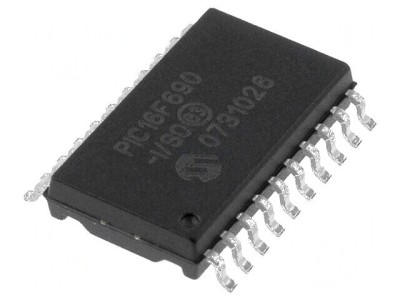 Microcontroler PIC 16, 7kB, 20MHz, 2-5.5VDC, SMD SO20 foto