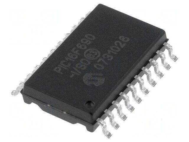 Microcontroler PIC 16, 7kB, 20MHz, 2-5.5VDC, SMD SO20
