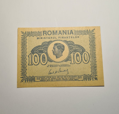 100 lei 1945 UNC foto