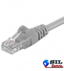 Cablu UTP cat6 mufat 15.0m patch cord, gri foto