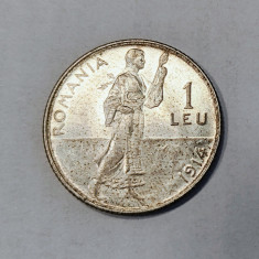 moneda 1 leu 1914 unc
