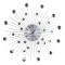 Ceas de perete decorativ, efect 3D, cifre arabe, quartz, 50cm, RESIGILAT