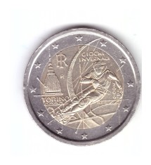 Moneda 2 euro Italia 2006 Jocurile de iarna Torino, stare buna, curata