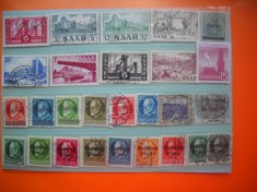 HOPCT LOT NR 634 GERMANIA SAAR LAND SI BAYERN -27 TIMBRE VECHI-STAMPILAT