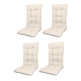 Set Perne pentru scaun de casa si gradina cu spatar, 48x48x75cm, culoare alb, 4 buc/set, Palmonix