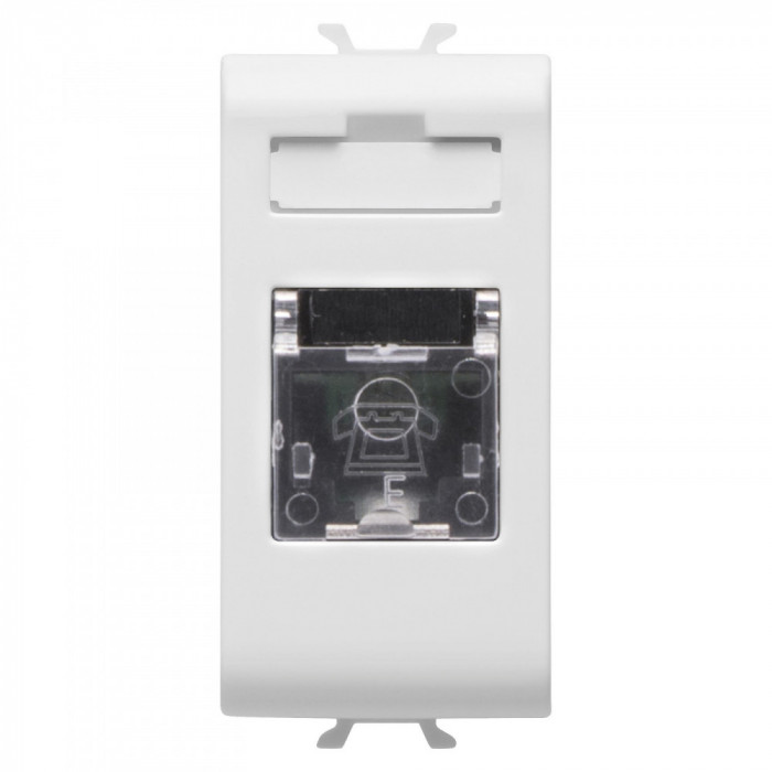 Priza Telefon RJ11 1M Gewiss Chorus alb GW10401