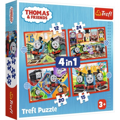 Puzzle trefl 4in1 thomas trenuletele amuzante foto