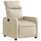Fotoliu rabatabil electric, crem, material textil - 4