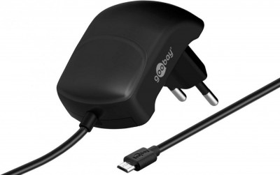 Alimentator 230V micro USB 2.1A negru Goobay foto