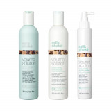 Cumpara ieftin Set pentru par fin si subtire, Milk Shake, Volume Solution, Sampon 300ml + Balsam 300ml + Styling Spray 175ml