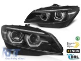 Set de faruri xenon cu ochi de &icirc;nger 3D potrivit pentru BMW Z4 E89 2009-2013 pentru AFS, baza neagra, stanga si dreapta Performance AutoTuning