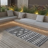 vidaXL Covor de exterior, ARAKIL negru, 80x150 cm, PP